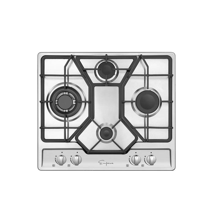 Empava 24" Stainless Steel Built-In Cooktop with 4 Gas Burners, EMPV-24GC4B67A