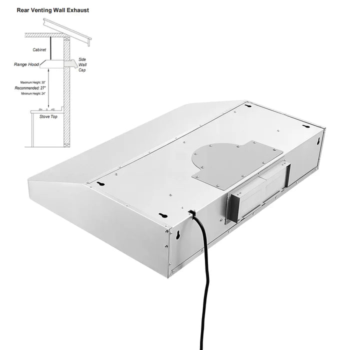 Empava 36" 500 CFM Ultra Slim Ducted Under Cabinet Range Hood, EMPV-36RH12