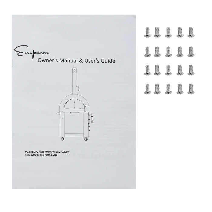 Empava Outdoor Wood Fired Pizza Oven in Stainless Steel, EMPV-PG01