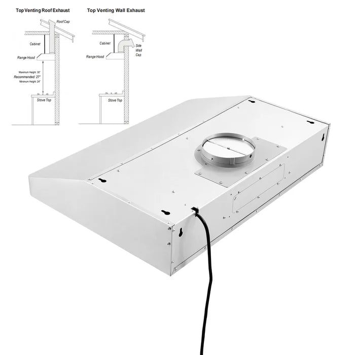 Empava 30" 500 CFM Ultra Slim Ducted Under Cabinet Range Hood, EMPV-30RH13