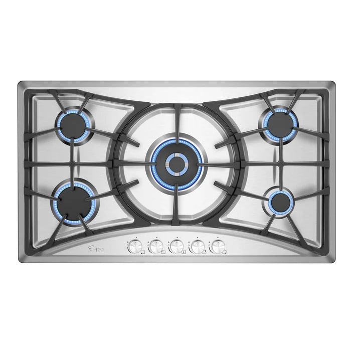 Empava 36" Stainless Steel Built-In Cooktop with 6 Gas Burners, EMPV-36GC22