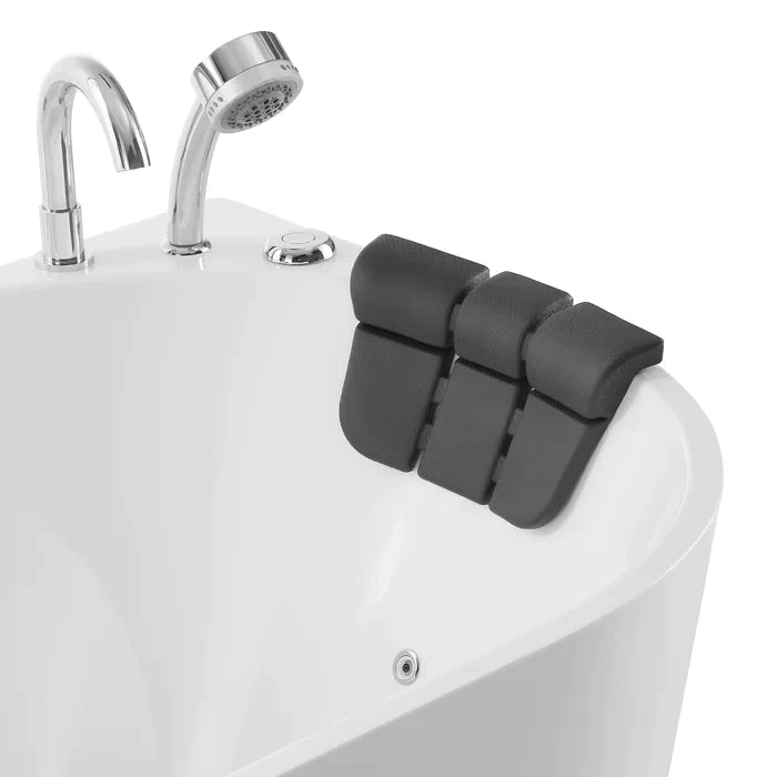 Empava 71" Freestanding Oval Whirlpool Bathtub with Faucet, EMPV-71AIS08