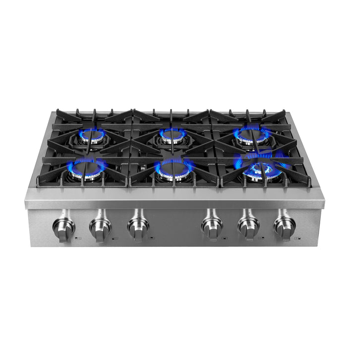 FORNO 36" Lseo Gas Cooktop With 6 Burners FCTGS5737-36