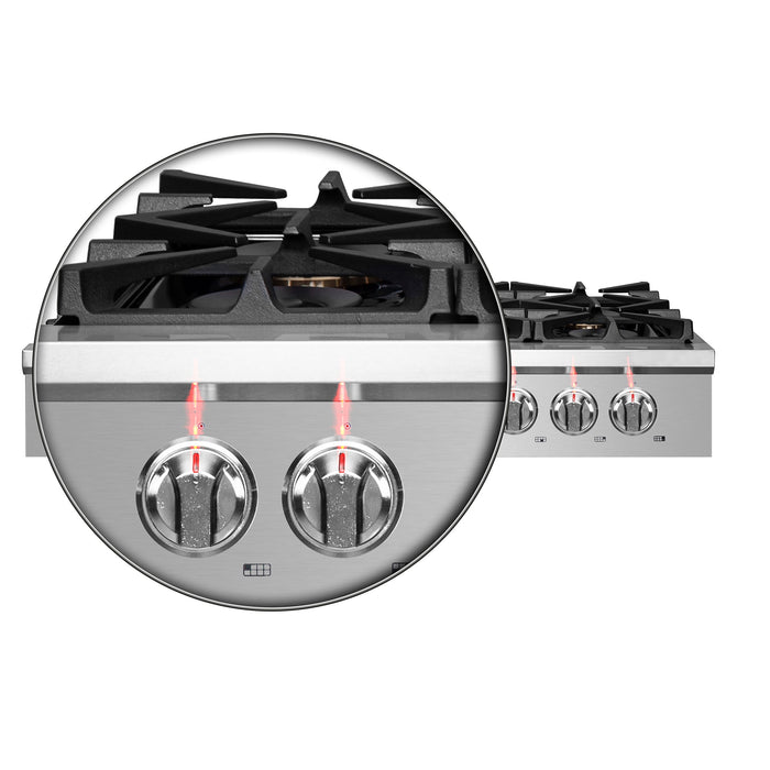 Forno Spezia 48-Inch Gas Rangetop, 8 Burners, Wok Ring and Grill/Griddle in Stainless Steel FCTGS5751-48