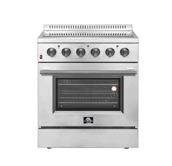 Forno 2-Piece Appliance Package - 30-Inch Electric Range and Wall Mount Range Hood in Stainless Steel