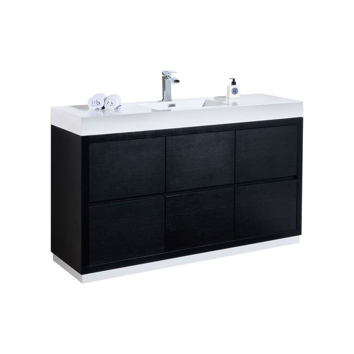 KubeBath Bliss 60" Free Standing Modern Bathroom Vanity