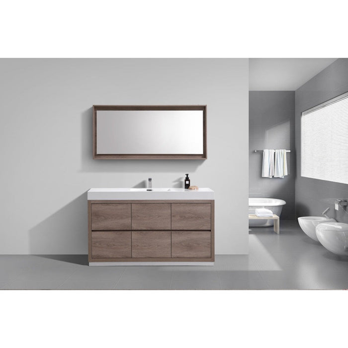 KubeBath Bliss 60" Free Standing Modern Bathroom Vanity