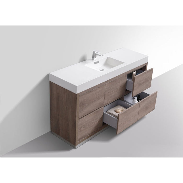 KubeBath Bliss 60" Free Standing Modern Bathroom Vanity