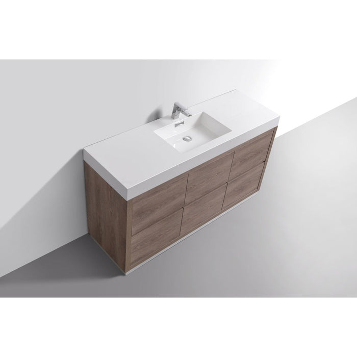 KubeBath Bliss 60" Free Standing Modern Bathroom Vanity