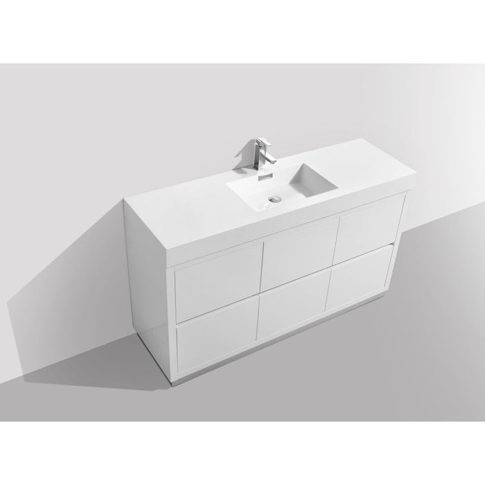 KubeBath Bliss 60" Free Standing Modern Bathroom Vanity