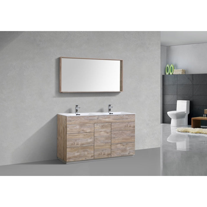 KubeBath Milano 60" Double Sink Modern Bathroom Vanity