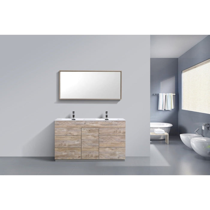 KubeBath Milano 60" Double Sink Modern Bathroom Vanity