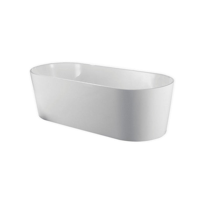 KubeBath Kube Ovale 67" White Free Standing Bathtub