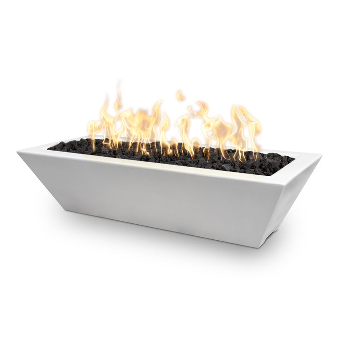 The Outdoor Plus 72" x 20" Linear Maya Powder Coat Fire Bowl | Match Lit with Flame Sense