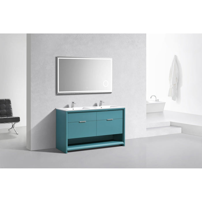 KubeBath Nudo 60" Double Sink Modern Bathroom Vanity