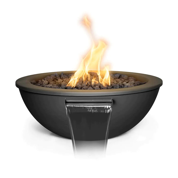 The Outdoor Plus 36" Sedona Metal Powder Coated Fire and Water Bowl | Match Lit