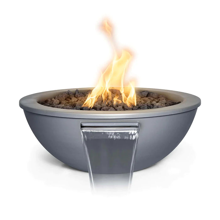 The Outdoor Plus 36" Sedona Metal Powder Coated Fire and Water Bowl | Match Lit