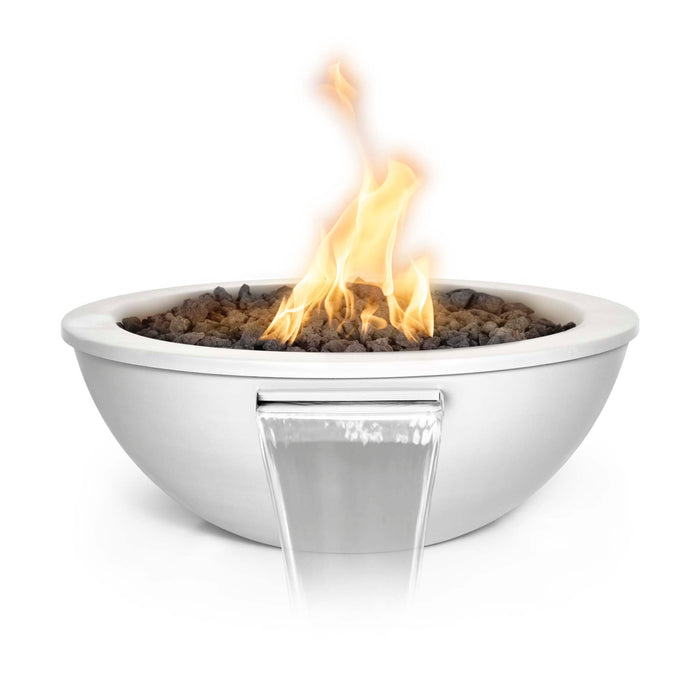 The Outdoor Plus 36" Sedona Metal Powder Coated Fire and Water Bowl | Match Lit