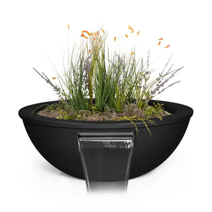 The Outdoor Plus 36" Sedona Planter & Water Bowl | Metal Powder Coated