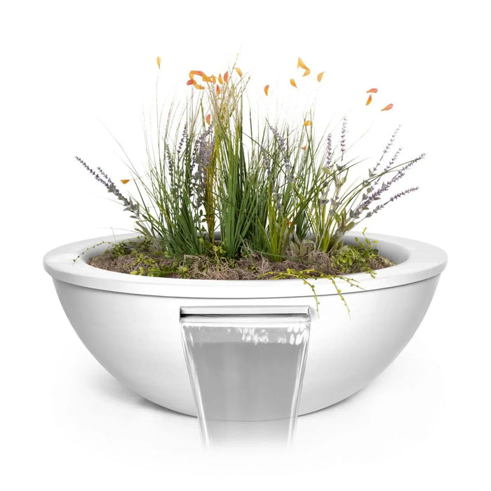 The Outdoor Plus 48" Sedona Planter & Water Bowl | Metal Powder Coated