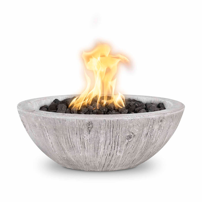 The Outdoor Plus 27" Sedona Fire Bowl | Wood Grain Concrete