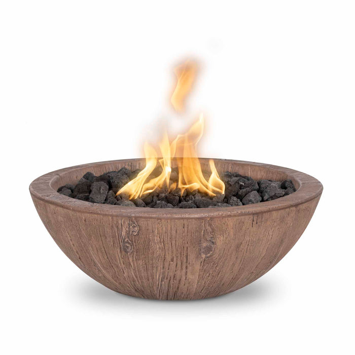 The Outdoor Plus 27" Sedona Fire Bowl | Wood Grain Concrete