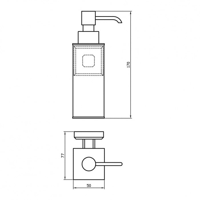 KubeBath Aqua Nuon Wall Mount Stainless Steel Soap Dispenser