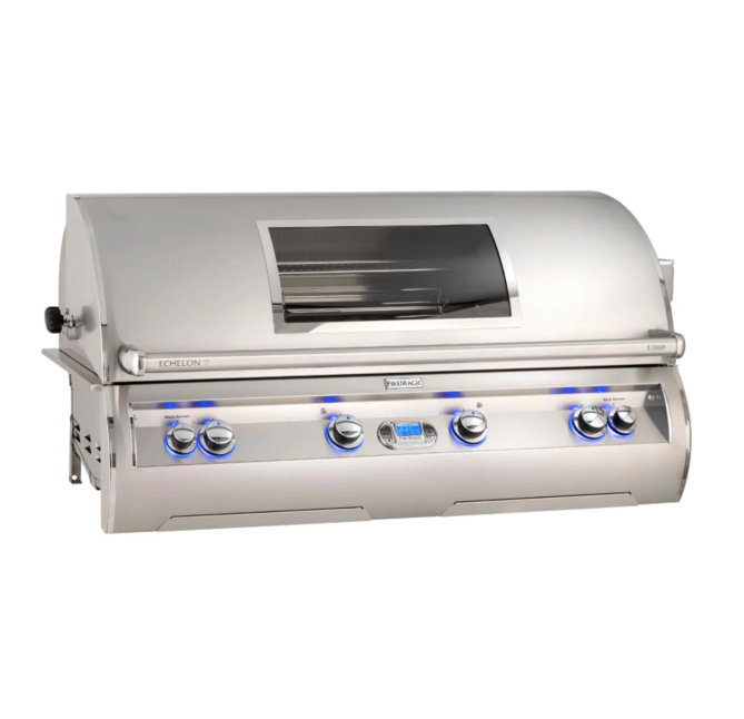 Fire Magic Echelon Diamond E1060I 48-Inch Built-In Propane Gas Grill W/ One Infrared Burner, Magic View Window, Rotisserie, & Digital Thermometer - E1060I-8L1P-W - Fire Magic Grills