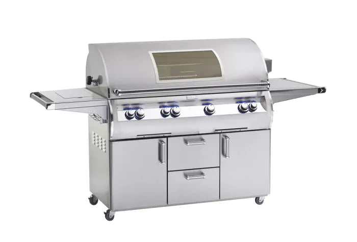 Fire Magic Echelon Diamond E1060s 48" A Series Freestanding Gas Grill With Rotisserie, Single Side Burner, Analog Thermometer & Magic View Window, Propane - E1060S-8EAP-62-W