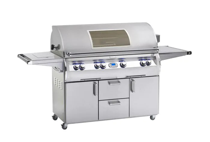 Fire Magic Echelon Diamond E1060s 48" Freestanding Gas Grill With Rotisserie, Infrared Burner, Single Side Burner, Digital Thermometer & Magic View Window, Propane - E1060S-8L1P-62-W