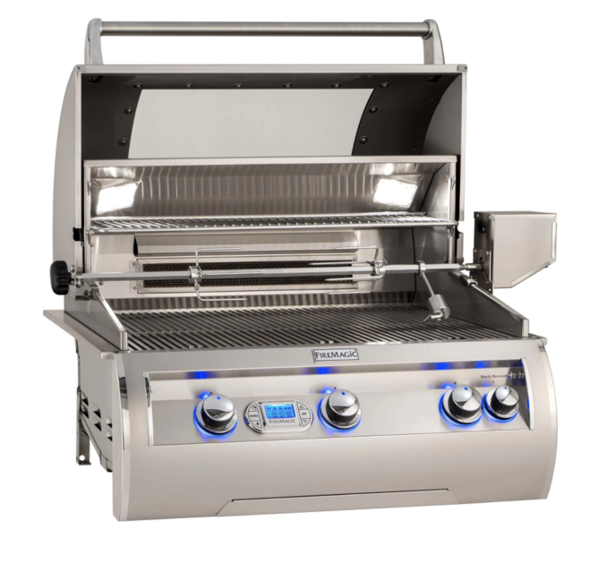 Fire Magic Echelon Diamond E660I 30-Inch Built-In Propane Gas Grill W/ Magic View Window, Rotisserie, & Digital Thermometer - E660I-8E1P-W - Fire Magic Grills