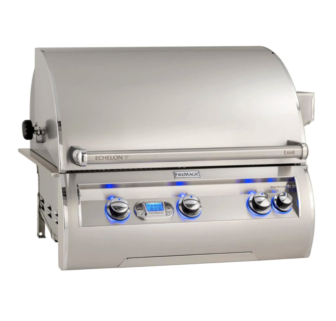 Fire Magic Echelon Diamond E660I 30-Inch Built-In Propane Gas Grill With Rotisserie and Digital Thermometer - E660I-8E1P - Fire Magic Grills