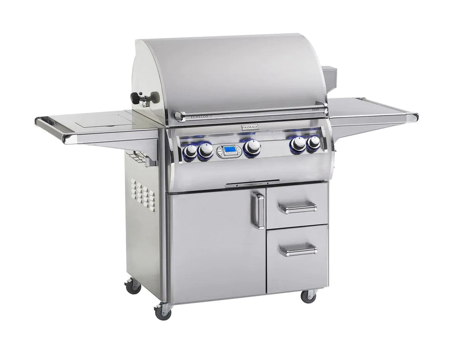 Fire Magic Echelon Diamond E660s 30" Freestanding Gas Grill With Rotisserie, Infrared Burner, Single Side Burner & Digital Thermometer, Natural Gas - E660s-8L1N-62 - Fire Magic Grills