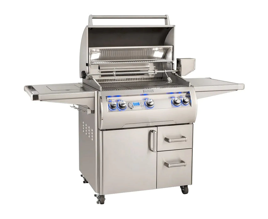 Fire Magic Echelon Diamond E660s 30" Freestanding Gas Grill With Rotisserie, Infrared Burner, Single Side Burner & Digital Thermometer, Natural Gas - E660s-8L1N-62 - Fire Magic Grills