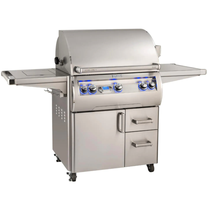 Fire Magic Echelon Diamond E660S 30-Inch Natural Gas Grill W/ Side Burner, Rotisserie, & Digital Thermometer - E660S-8E1N-62 - Fire Magic Grills