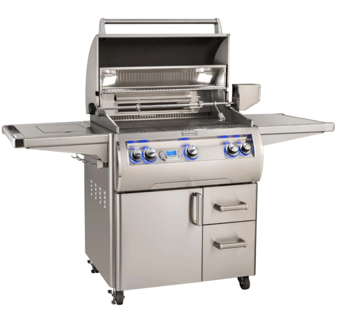 Fire Magic Echelon Diamond E660S 30-Inch Natural Gas Grill W/ Side Burner, Rotisserie, & Digital Thermometer - E660S-8E1N-62 - Fire Magic Grills