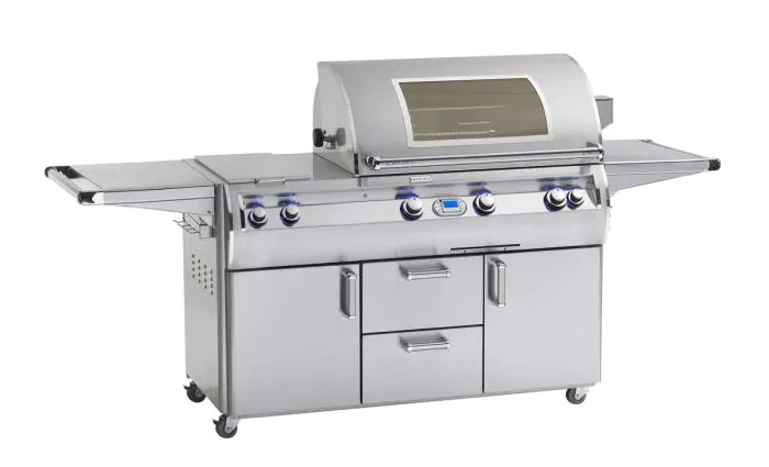 Fire Magic Echelon Diamond E790s 36" Freestanding Gas Grill With Rotisserie, Double Side Burner, Digital Thermometer & Magic View Window, Natural Gas - E790S-8E1N-71-W