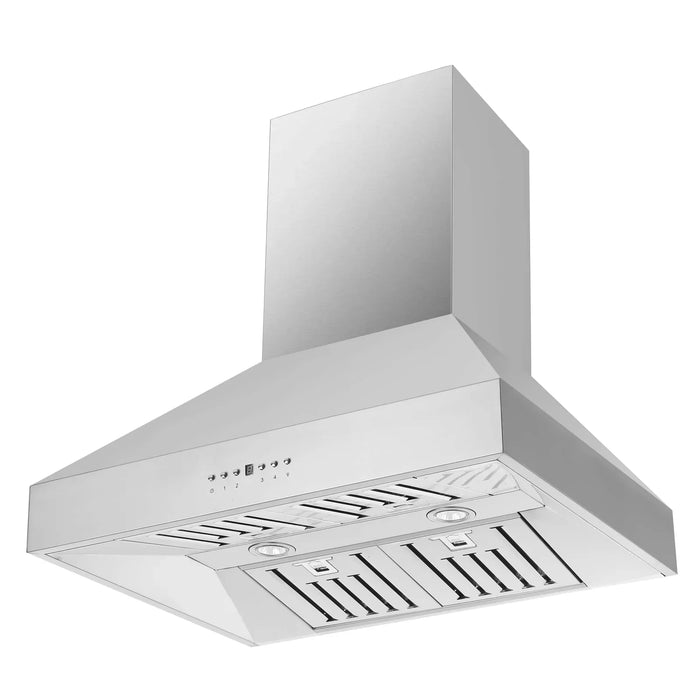 Forno 30-Inch 600 CFM Wall Mount Range Hood in Stainless Steel 