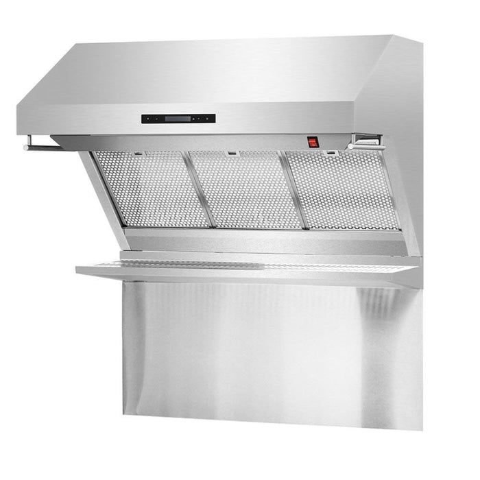 Forno Ansedonia 36" Wall Mount Range Hood with Red Light Warmer, Shelf/Backsplash, and 1200 CFM Motor FRHWM5029-36HB