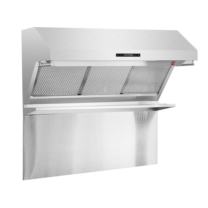 Forno Savona 48-Inch Wall Mount Range Hood with Red Light Warmer, Shelf/Backsplash, and 1200 CFM Motor FRHWM5029-48HB