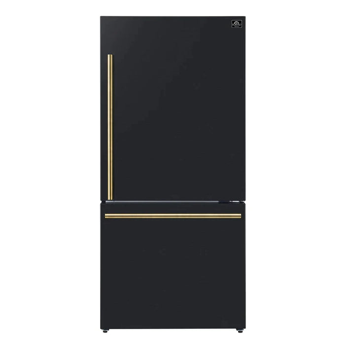 Forno Milano Espresso 31-Inch 17.2 cu. ft. Bottom Freezer Right Swing Door Refrigerator - FFFFD1785-31