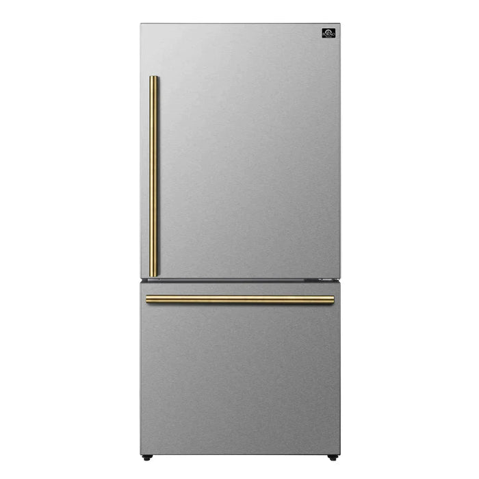 Forno Milano Espresso 31-Inch 17.2 cu. ft. Bottom Freezer Right Swing Door Refrigerator - FFFFD1785-31