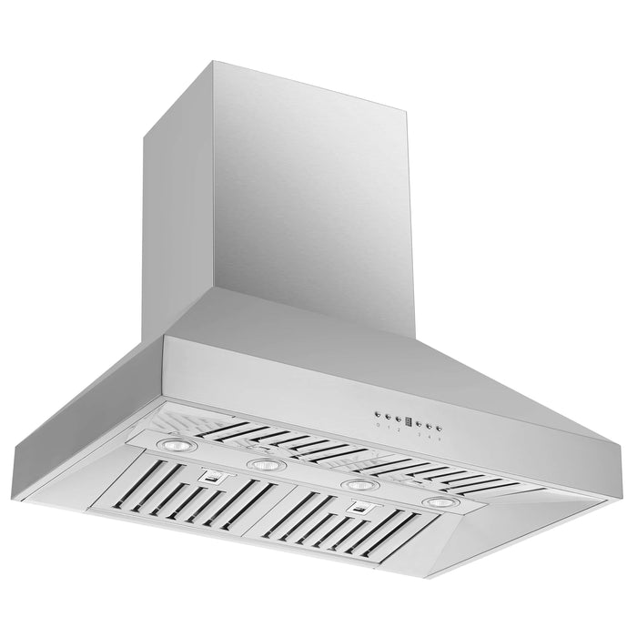 FORNO Orvieto 36-Inch 1200 CFM Wall Mount Range Hood In Stainless Steel - FRHWM5094-36