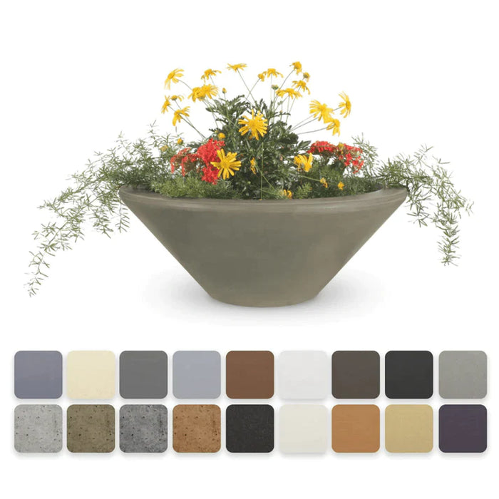 The Outdoor Plus 36" Round Cazo GFRC Planter & Water Bowl